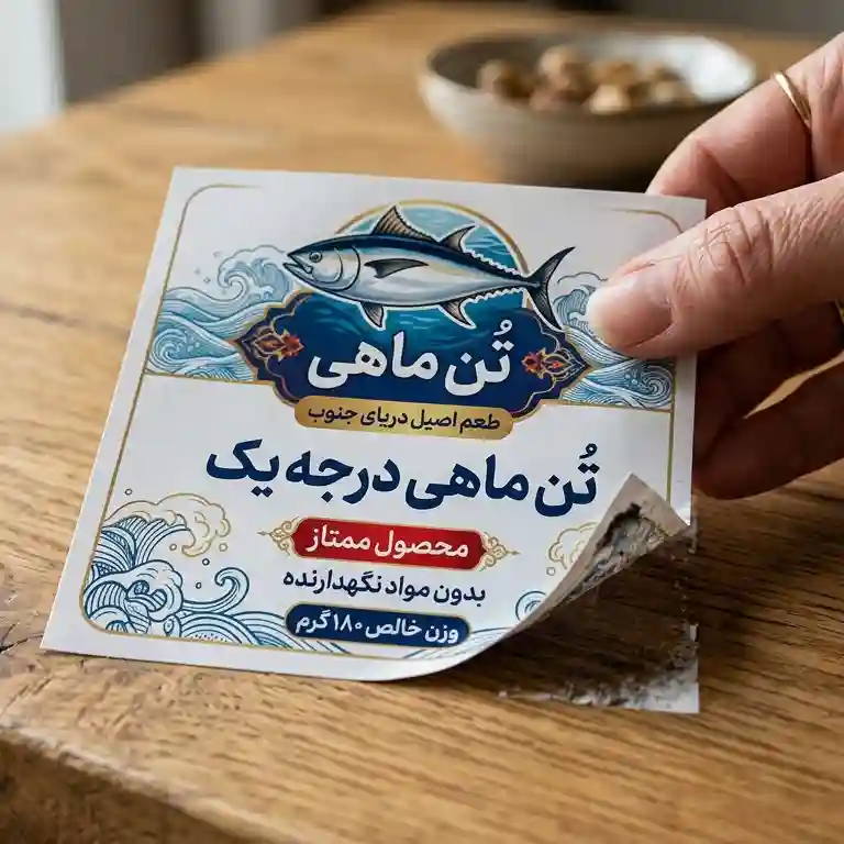 لیبل مستطیلی دور تیز مات لیبل مستطیلی دور تیز مات