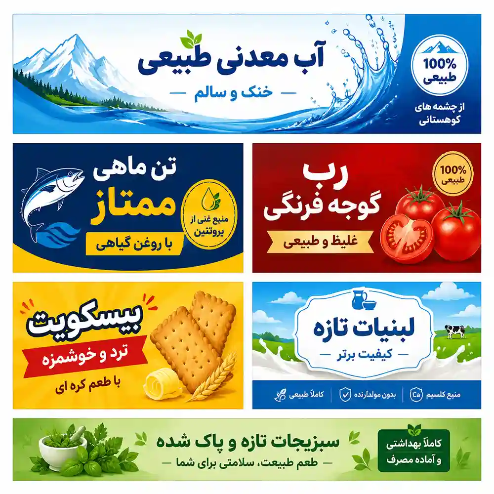 نمونه چاپی انواع لیبل مستطیلی دور تیز براق نمونه چاپی انواع لیبل مستطیلی دور تیز براق
